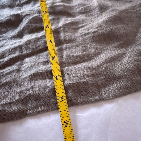 Lina Tomei Italian Linen Grey Embroidered Shift Dress Sz M - Picture 11 of 13